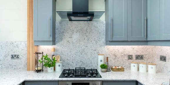 Wessex Contemporary kitchen at The Warren 