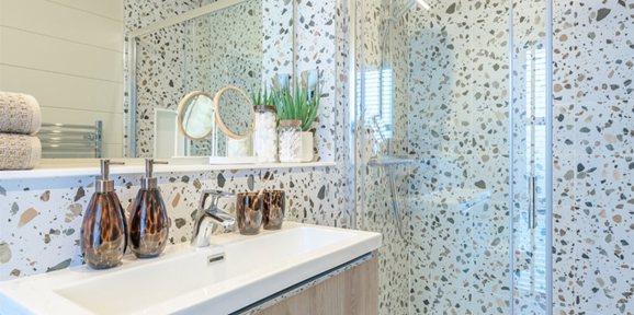 Prestige Aura, shower room at The Warren