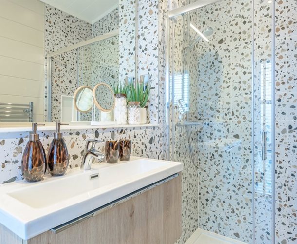 Prestige Aura, shower room at The Warren
