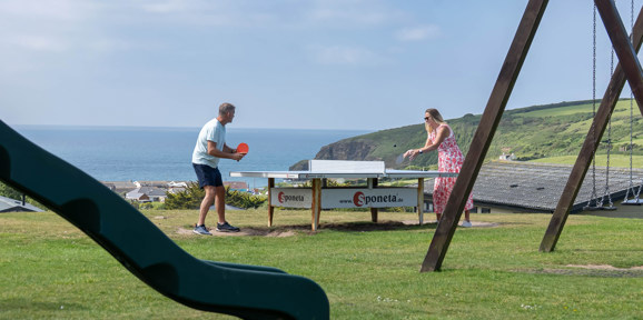 Praa Sands Couple Playing Table Tennis