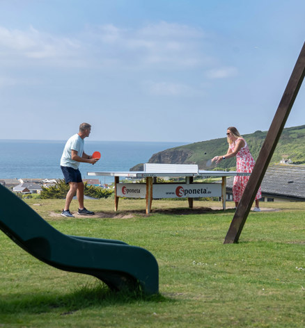 Praa Sands Couple Playing Table Tennis