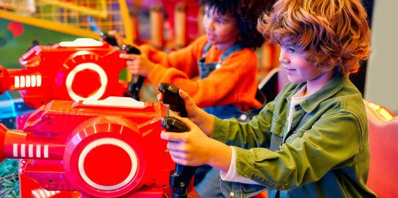 Devon Hills Local Area Kids Playing In Arcade (Pier)