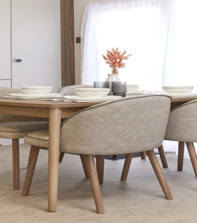 Carnaby Carrington, dining table at Crugan