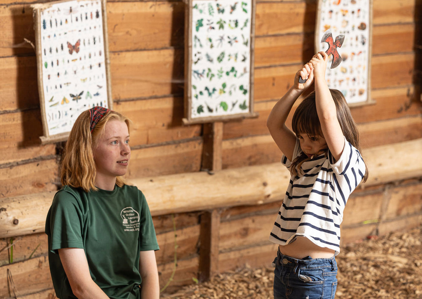 Brokerswood Young Girl Doing Axe Throwing