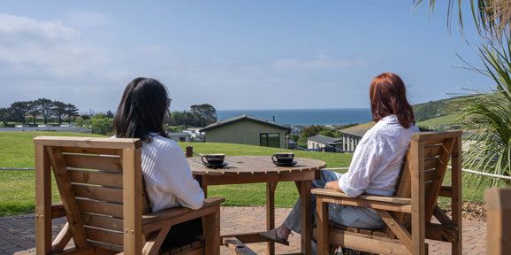 Praa Sands Drinks Outside The Boathouse