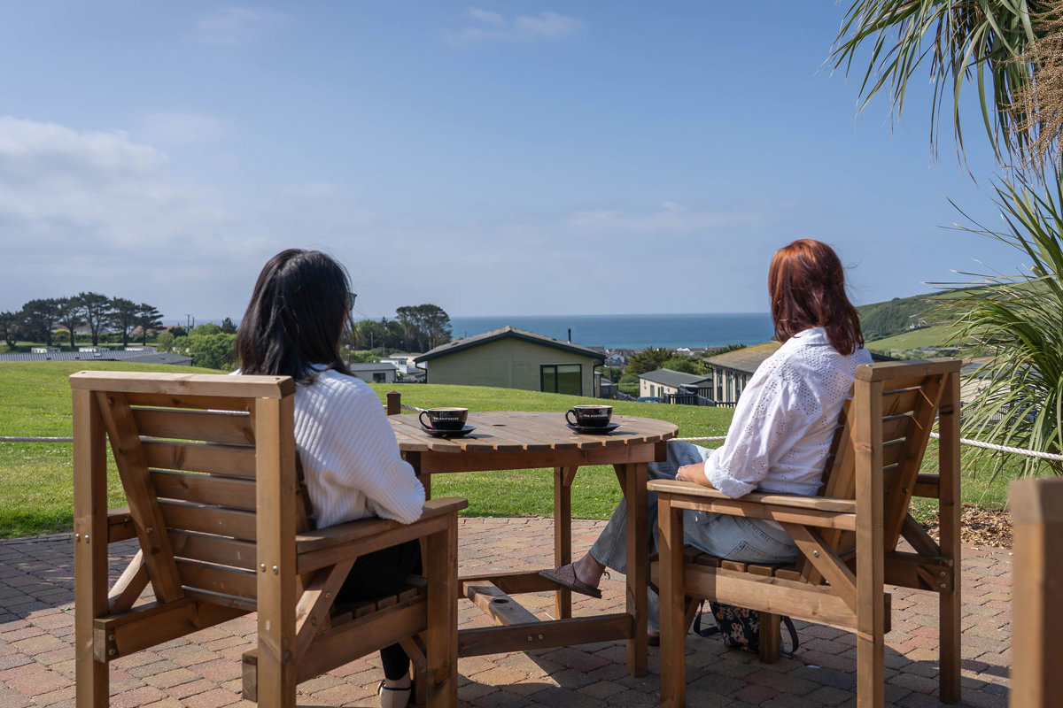Praa Sands Drinks Outside The Boathouse