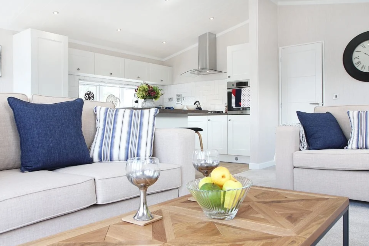 Omar Alderney, coffee table in lounge at Brokerswood