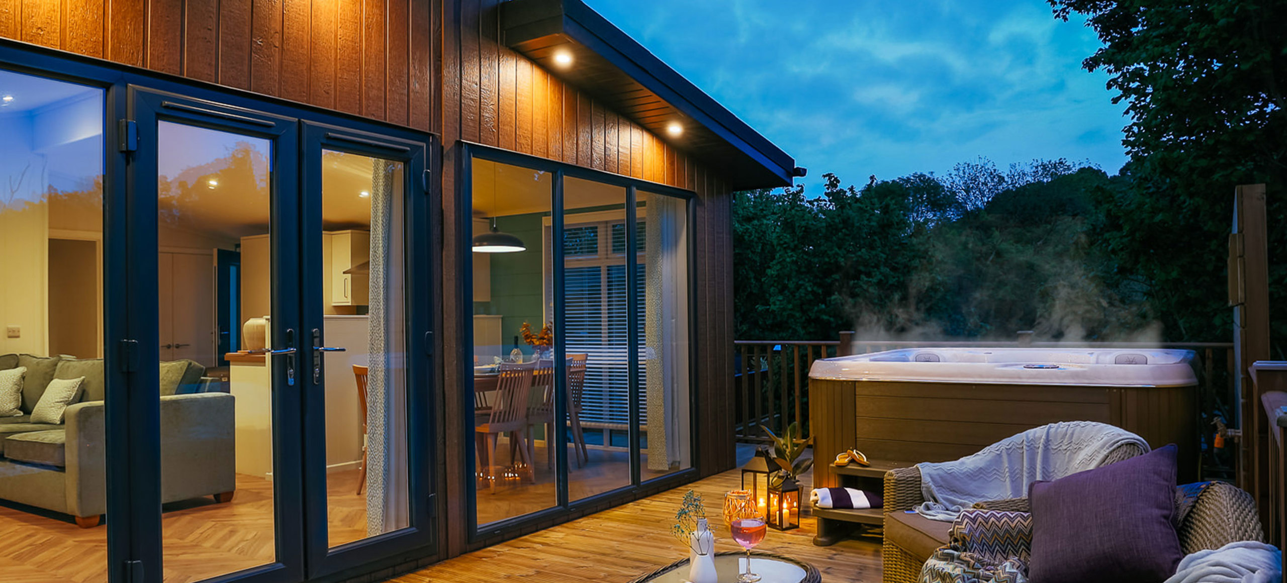 Finlake Evening In A Hot Tub