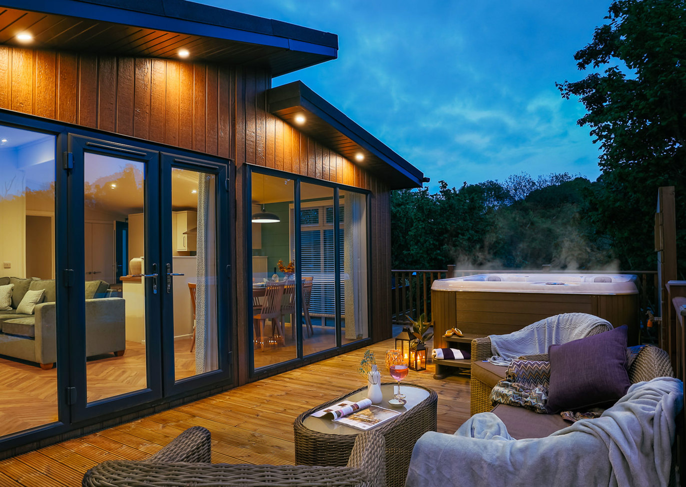 Finlake Evening In A Hot Tub