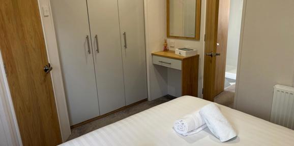 Carnaby Silverdale, master bedroom at Dartmoor View