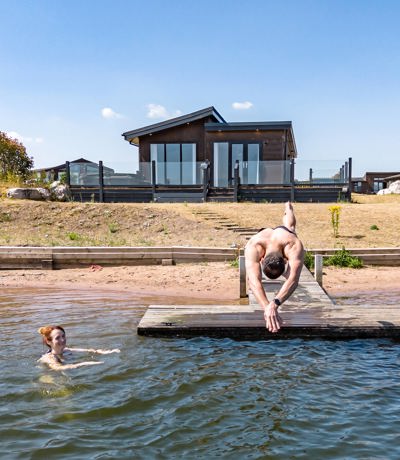 Delamere Man Diving Into Water