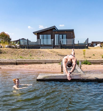 Delamere Man Diving Into Water