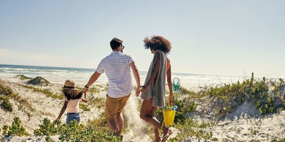 Praa Sands Family On The Beach