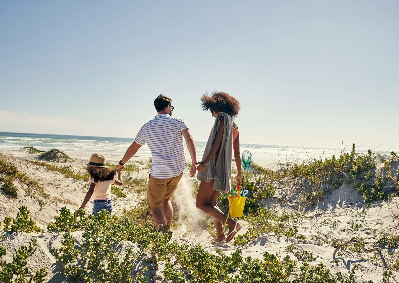 Praa Sands Family On The Beach