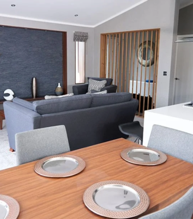 Prestige Bella Vista, dining room table at Delamere