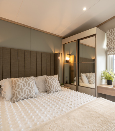 Victory Harraway, master bedroom with mirror at Devon Hills