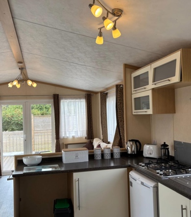 Carnaby Melrose, patio doors in living area at Dartmoor View
