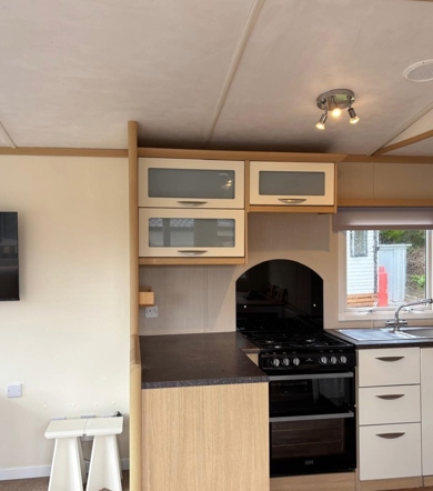 Carnaby Casablanca, kitchen and window at Dartmoor View