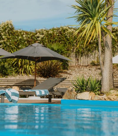 The Warren Pool And Palm Trees