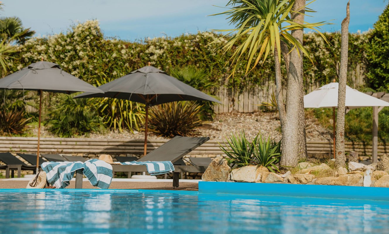 The Warren Pool And Palm Trees