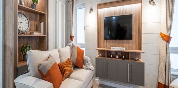 Omar Westfield, sofa in lounge at Talyfan