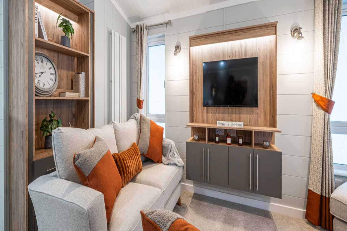 Omar Westfield, sofa in lounge at Talyfan