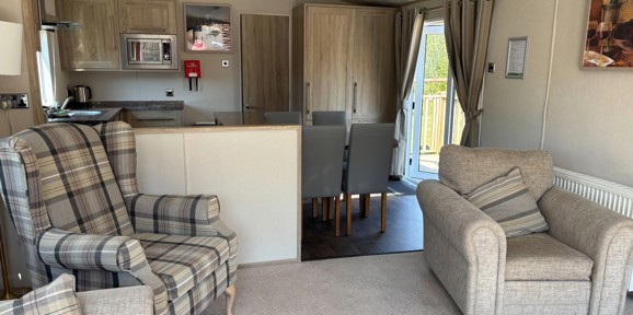 Carnaby Helmsley Lodge, lounge with chairs at Finlake