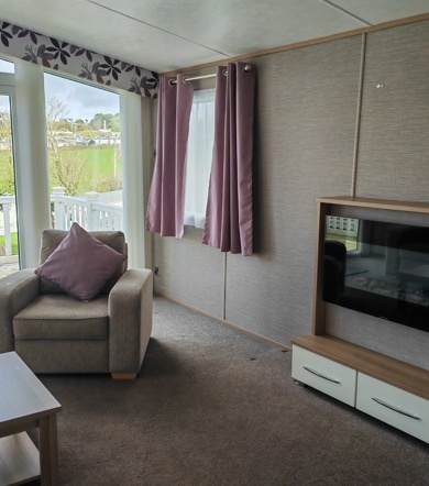 Carnaby Cascade Panoramic, living area at Praa Sands