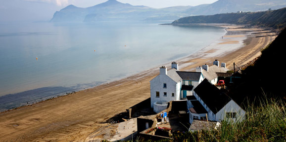 Tal Y Fan Local Area Welsh Beach Scene At Nefyn Morfa