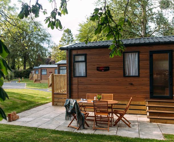 BW Chestnut Close Lodge Through Trees