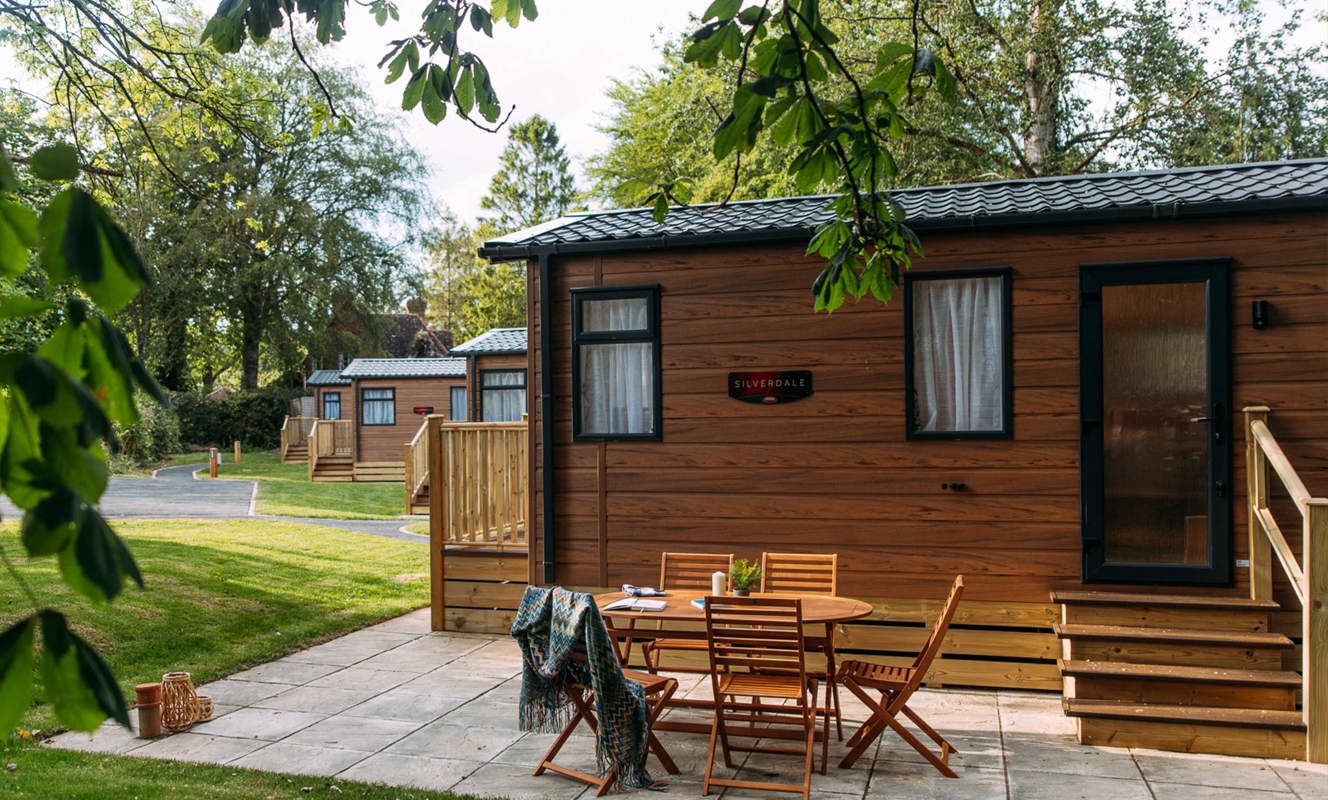 BW Chestnut Close Lodge Through Trees
