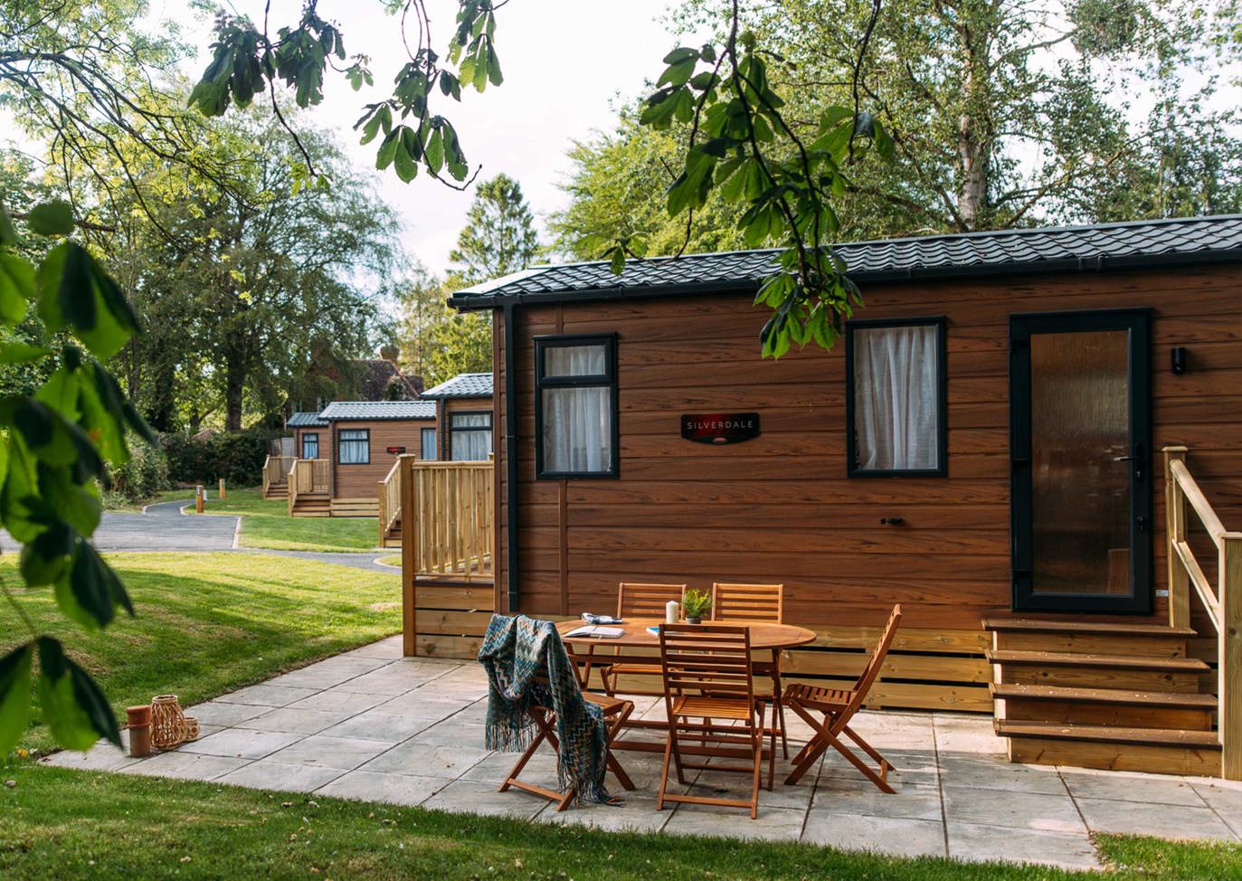 BW Chestnut Close Lodge Through Trees