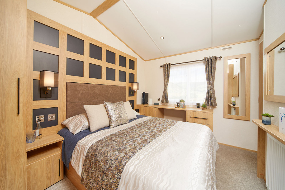 Carnaby Chantry, master bedroom with window at Talyfan