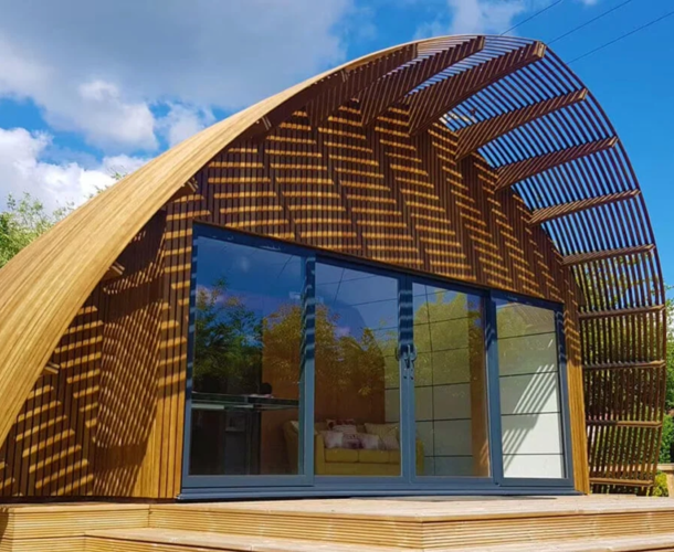 Signature Pod, exterior at Finlake