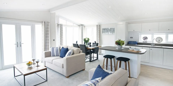 Omar Alderney, open plan living area at Brokerswood