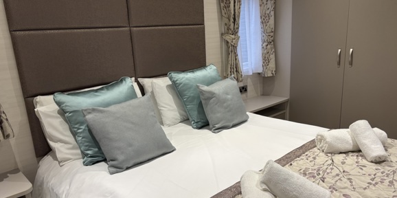 Carnaby Stamford, master bedroom at Brokerswood