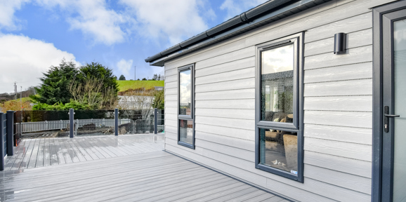 Oakgrove Shearwater, exterior with decking area at TYF