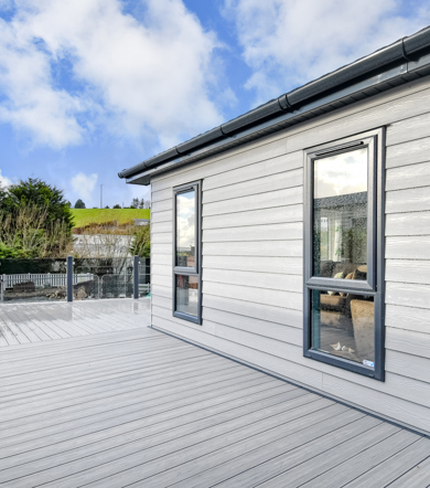 Oakgrove Shearwater, exterior with decking area at TYF