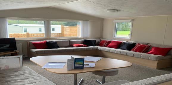 Willerby Aurora, living room at Dartmoor View