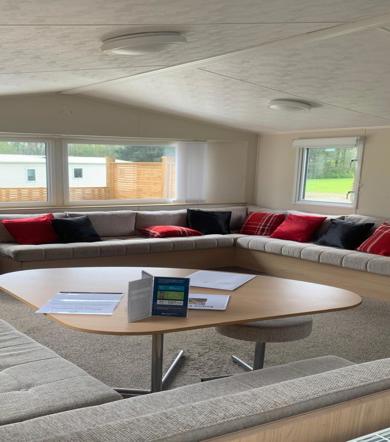 Willerby Aurora, living room at Dartmoor View