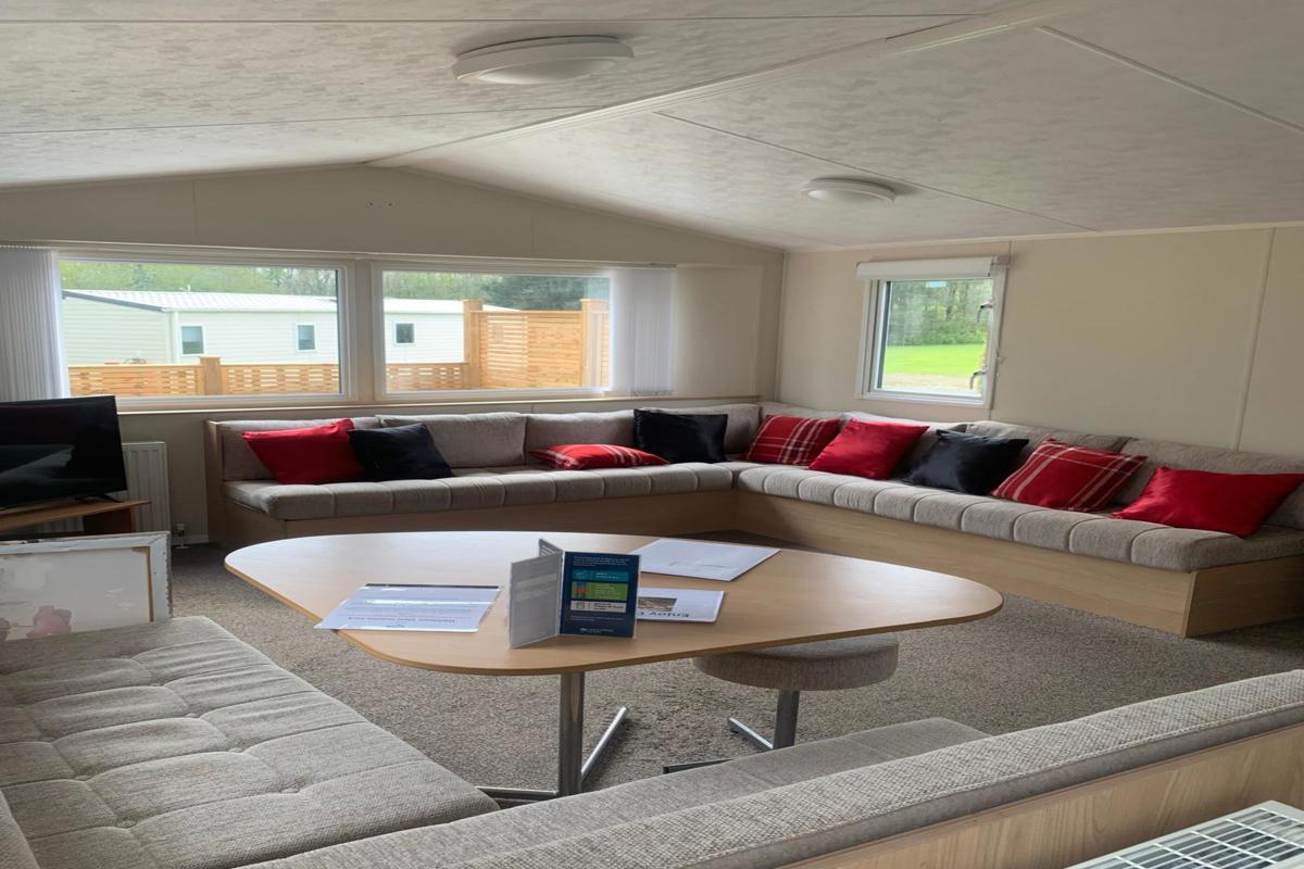 Willerby Aurora, living room at Dartmoor View