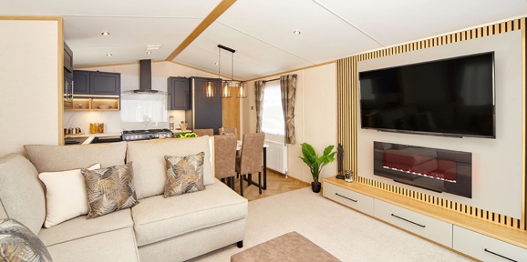 Carnaby Chantry, corner sofa in lounge at Brokerswood