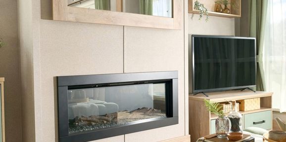 ABI Kielder Exclusive, Lounge Fireplace at Finlake