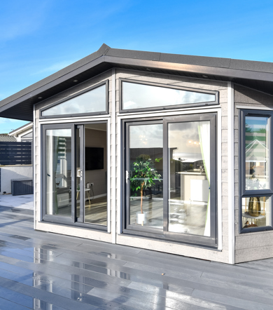 Prestige Navigator, front exterior at The Warren