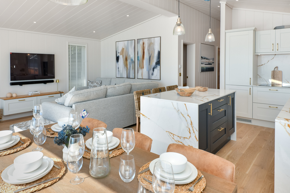 Retreat Coastal, open plan space at The Warren