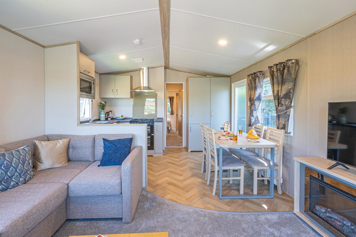 Carnaby Ashdale, open plan living space at Praa Sands
