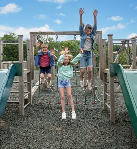 Children enjoying the Finlake outdoor playground