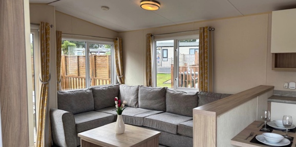 Regal Kingsbury, living room with corner sofa at Dartmoor View