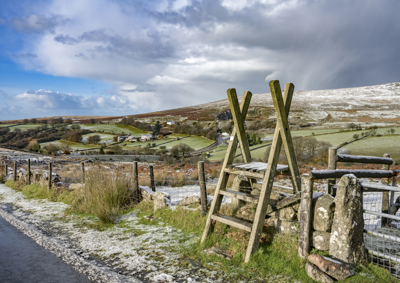 Devon winter walk in the countryside