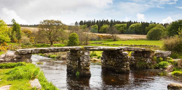 Postbridge in Dartmoor National Park in daylight